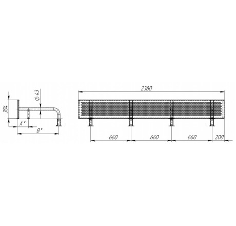 Финишная панель разворота 2380 (AISI 316L), АС