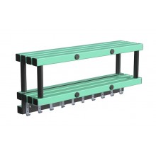 Полка навесная с крючками для полотенец 1000 х 250 х 320 мм, ПТК