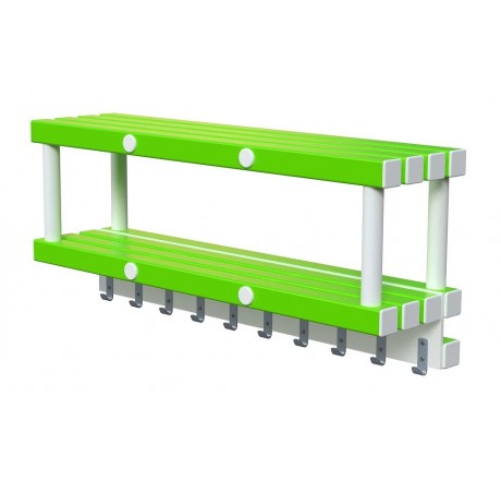 Полка навесная с крючками для полотенец 1000 х 250 х 320 мм, ПТК