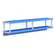 Полка навесная с крючками для полотенец 2000 x 250 x 320 мм, ПТК