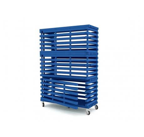 Шкаф-стеллаж 3-секционный закрывающийся, ПТК