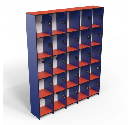 Шкаф-полка для душевой 25 ячеек, ПТК