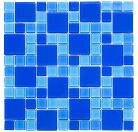 Мозаика стеклянная Aquaviva Cristall Dark Blue DCM305 (23 мм - 48 мм)