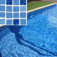 Пленка для бассейна SUPRA Blue Mosaic (мозайка синяя) Elbtal Plastics (ширина 165 cм) 