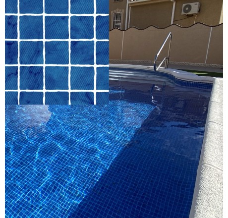 Пленка для бассейна SUPRA Azur Mosaic (мозайка лазурная) Elbtal Plastics (ширина 165 cм)