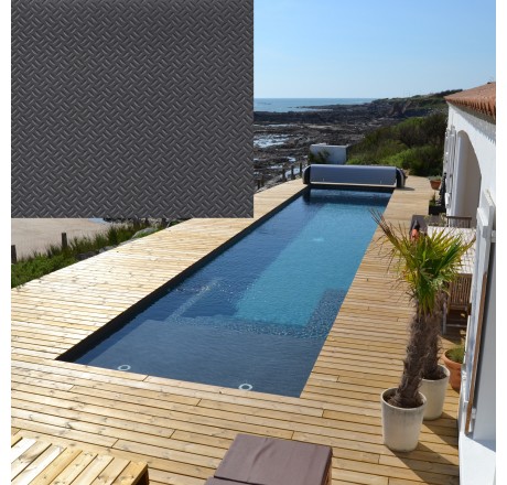 Пленка для бассейна Classic Non-Slip Dark Grey (тёмный серый) Elbtal Plastics (ширина 165 см)