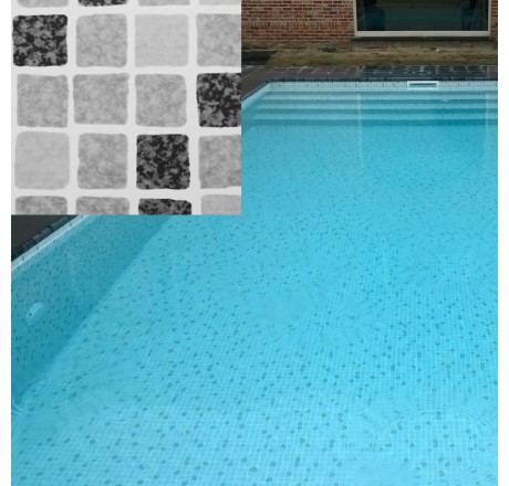 Пленка для бассейна SUPRA Grey Mosaic (мозайка серая) Elbtal Plastics (ширина 165 cм)