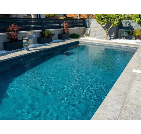 Пленка для бассейна Ogenflex Matrix Silver Black Strip (черно-серебристый) HaogenPlast (ширина 165 см)