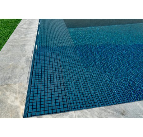 Пленка для бассейна Ogenflex Matrix Blue Black Strip (черно-синий) HaogenPlast (ширина 165 см)