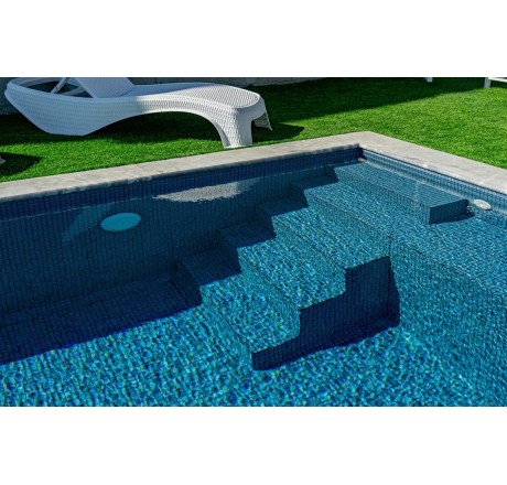 Пленка для бассейна Ogenflex Matrix Blue Black Strip (черно-синий) HaogenPlast (ширина 165 см)