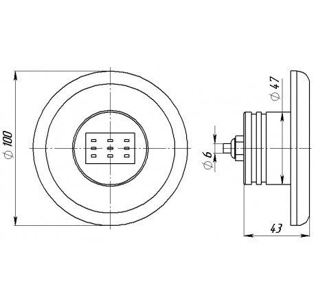 Прожектор Аквасектор 10 Вт хол. белый (AISI 316L)