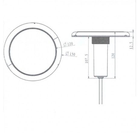 Прожектор светодиодный Aquaviva LED227C 252LED(18Вт)RGB,резьба
