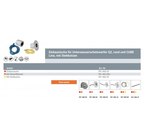 Закладной элемент для прожектора EVA LED Q2 Behncke