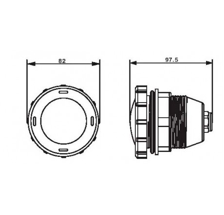 Прожектор для гидромассажн. ванн пласт.(1Вт/12В)с LED-элем. LED-P50