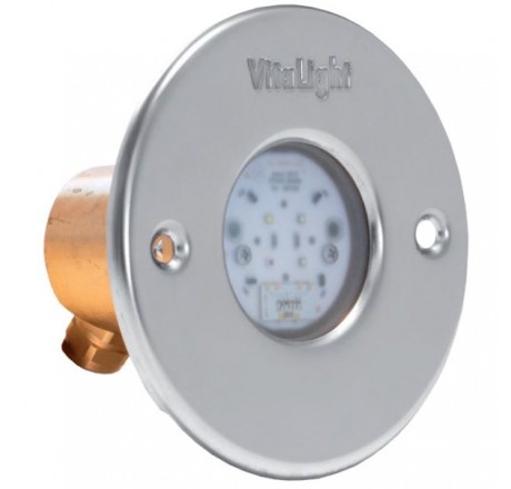 Прожектор 4/4 Power LED 3.0, 11 Вт, 24 В DC, круг 110 мм, V4A, монох. 6000К, 5 м кабель 2x0,75 мм2, V4A (пленка)