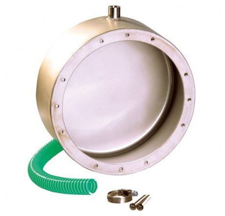 Закладная деталь прожектора 270 мм, вывод под каб. сзади, шланг для каб., V4A (пленка)