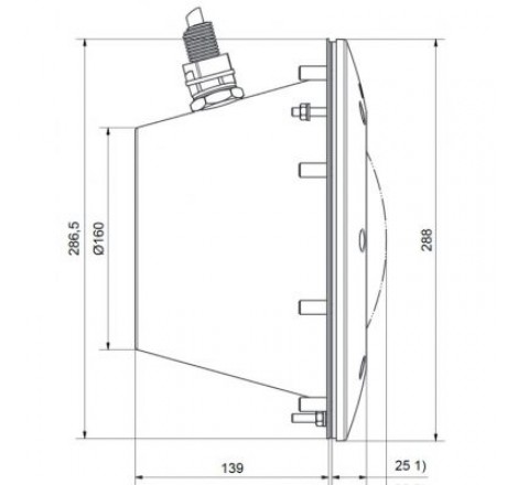 Прожектор Pahlen Marine CA 170VS-WW LED 18 Вт, круг 288 мм, белый теплый (пленка)