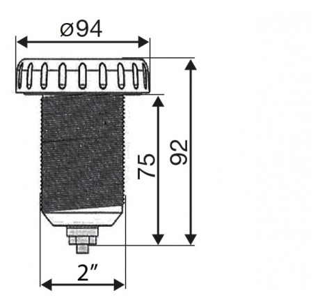 Прожектор PA01811, LED, белый, гайка, ABS-пластик, 1,5Вт
