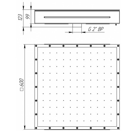 Гейзер 600х600, АС пленка (AISI 316L)