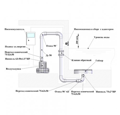 Гейзер 600х600, АС пленка (AISI 316L)