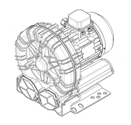 Компрессор для аэромассажа (318 м3/ч, 2,2 кВт, 3 фазы, 380 В) Hugo Lahme