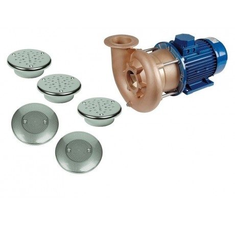 Гидромассаж Combi-Whirl, 2 всасывающие, 3 подающие форсунки (основной комплект), насос 4,0 кВт для соленой воды