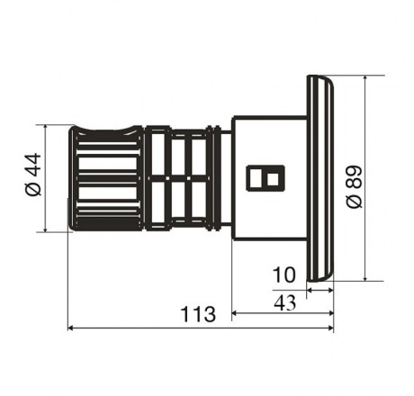 Гидромассажная форсунка 10-12 м3/ч,d 89мм, Pool King (пленка)