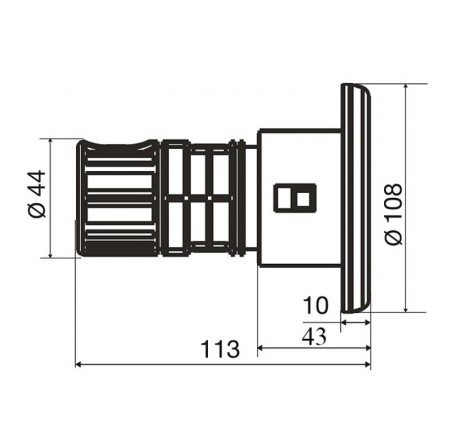 Гидромассажная форсунка 10-12 м3/ч,d 108 мм, Pool King (пленка)