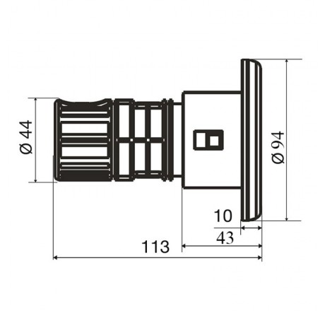 Гидромассажная форсунка вращающаяся 10-12 м3/ч,EM0048, Pool King (пленка)