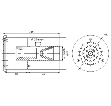 Гидромассажная форсунка 20-40 м3/ч, Xenozone (пленка)
