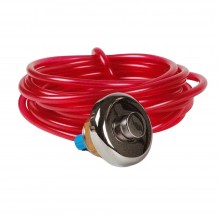 Пневмокнопка в комплекте с пневмошлангом 5 м, пневмотрубкой и контргайкой G1, бронза/нерж. сталь (сборный)