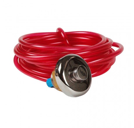 Пневмокнопка в комплекте с пневмошлангом 5 м, пневмотрубкой и контргайкой G1, бронза/нерж. сталь (сборный)