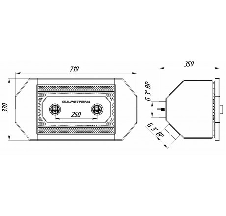 Лицевая панель противотока АС 85 м3/ч Gulf Stream AISI 316L