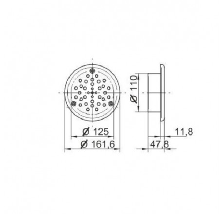 Форсунка гидромассажная нерж.сталь без закладной Combi-Whirl