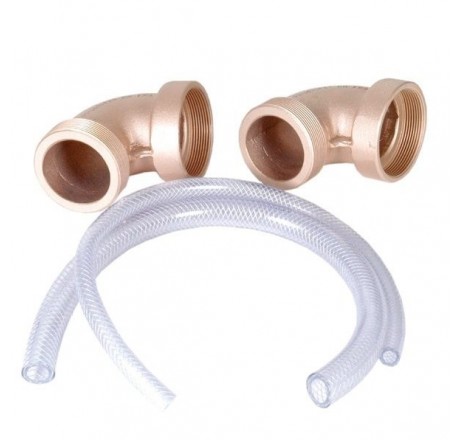 Комплект углов на 90 ° для "Taifun", "Tornado" и "Taifun - Duo" НР и ВР 2 ½", бронза для соленой воды