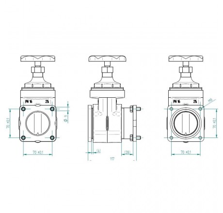 Комплект задвижек с фланцевым соедин. для FitStar Taifun Compact для соленой воды