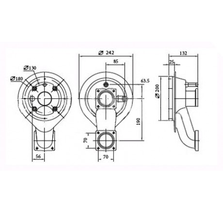 Закладная деталь противотока FitStar Taifun Compact 130мм (пленка)