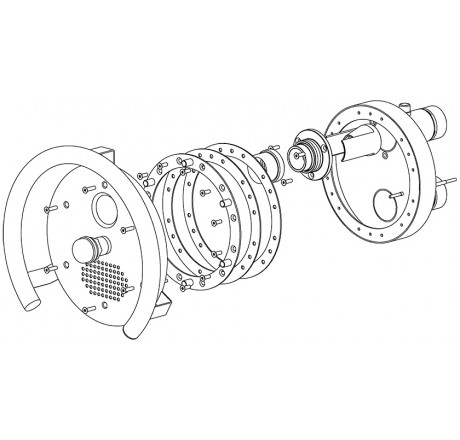 Лицевая панель противотока Xenozone 50 м3/ч c пневмокнопкой AISI 316, пленка