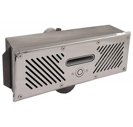 Лицевая панель противотока узкая, Xenozone 50 м3/ч c пьезокнопкой AISI 316, пленка