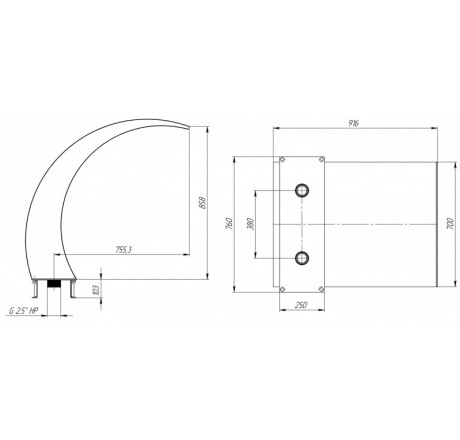 Водопад Рондо 700, Змеиная кожа, АС (AISI 316L)