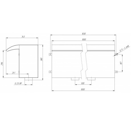 Водопад стеновой 1000, АС