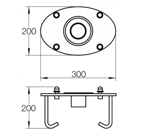 Закладной фланец водопадов Flexinox Cannon Jet Fidji