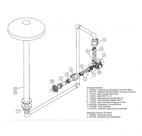 Комплект водопада FitStar Wasserpilze (Гриб), Тип 1000
