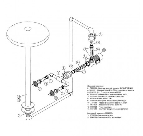 Комплект водопада FitStar Wasserpilze (Гриб), Тип 1800