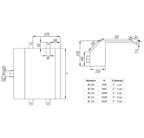 Водопад Стеновой 1000 AISI 316