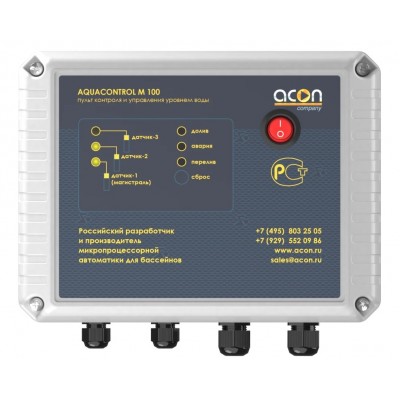 Контроль уровня воды  AQUACONTROL M100 с 3 датчиками, ACON