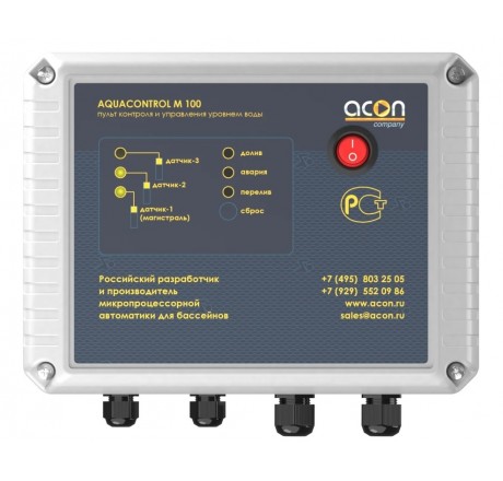 Контроль уровня воды AQUACONTROL M100 с 3 датчиками, ACON