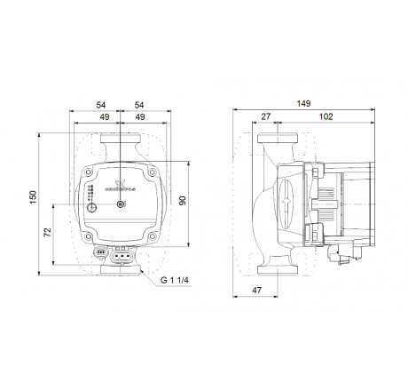 Насос Grundfos ALPHA1 L 20-40 N 150