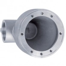 Донный слив 1 1/2" ВР с боковым выходом 90° и антивихревой крышкой d 168 мм, V4A (пленка)