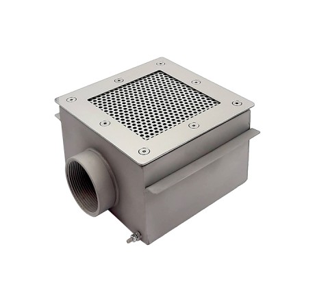 Донный слив Xenozone квадратный сетчатый 150х150х100 (пленка)